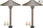 Lumina Lighting® 3W Landscape Lighting 12V Landscape Lights Low Voltage Landscape Path Lights Warm White Waterproof Outdoor Replaceable G4 LED Bulb for Garden Pathway Lawn Yard (Bronze, 2-Pack)