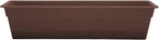 Bloem Dura Cotta Window Box Planter: 30" - Chocolate - Large Box with Tray, Weatherproof Resin Box, Removable Tray for Indoor & Outdoor Use, Gardening, 4 Gallon Capacity