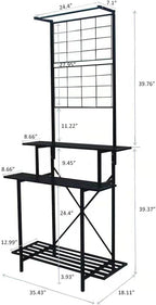 Hanging Plant Pot Shelf Rack Heavy Duty Plant holder Trellis,Multi Layer Plant Stand for Home, Garden, Balcony