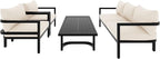 Merax 4 Piece Sectional Furniture Patio Sofa Multi-Person Outdoor Steel Sofa Set, Waterproof, Anti-Rust and Anti-uv, Suitable for Gardens and Lawns，Beige