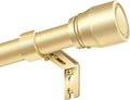 1” Diameter Gold Curtain Rod Itself is 30-60 inch 1 Pack, Fit 30 to 54 Windows with Heavy Duty Adjustable Telescopic Rod，Splicing Metal Extra Long Curtain Rod for Windows Sliding Glass Door