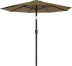 AreShark 9 FT Patio Umbrella for Outdoor, Outdoor Table Umbrella with Push Button Tilt and Crank, Outdoor Patio Umbrellas with 8 Sturdy Ribs for Market, Garden, Pool (Khaki)