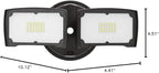 LEPOWER 3000LM LED Flood Light Outdoor, Switch Controlled LED Security Light, 28W Exterior Lights with 2 Adjustable Heads, 5500K, IP65 Waterproof for Garage, Yard, Patio Brown