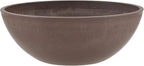 PSW Pot Collection M30C 12-inch Plastic/Stone/Wood Composite Low Bowl Planter – No Drainage Hole (Drillable), Shallow Indoor/Outer Pot for Succulents, Bonsai, Fairy Gardens, Herbs, Chocolate