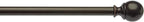Amazon Basics Adjustable Sturdy Curtain Rod for Windows with Round Finials, Easy Install Hardware, 1-Inch Rod, 72" to 144", Dark Bronze, 1-Pack