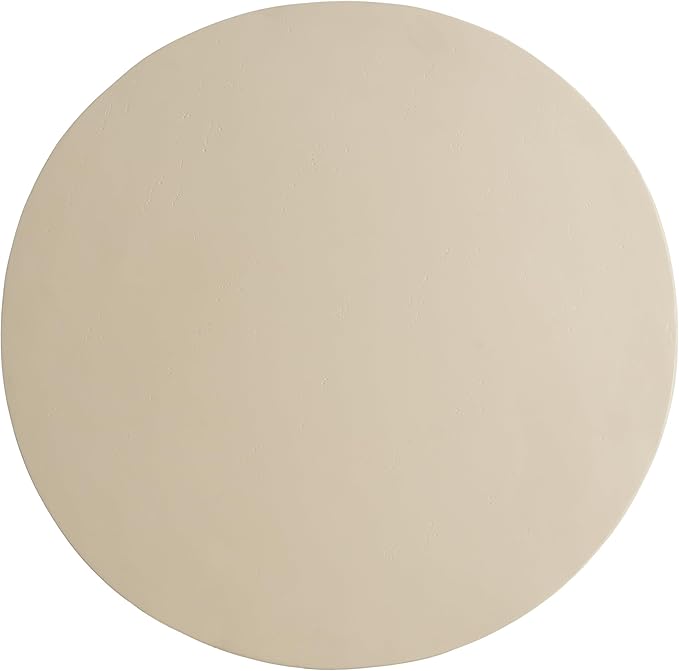 Christopher Knight Home Patsy Modern Lightweight Concrete Coffee Table, Indoor and Outdoor Round Top Accent Table, MGO Sofa End Table with Pedestal Base, No Assembly Needed, 27.5", Beige