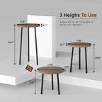 Plant Stand Indoor Tall: Corner Wood Plant Stand 2 Pack Mid Century Modern Decor - Small Round Plant Table for Indoor Plants - Outdoor Plant Holder for Patio Living Room Bathroom Office (Grey Wood)