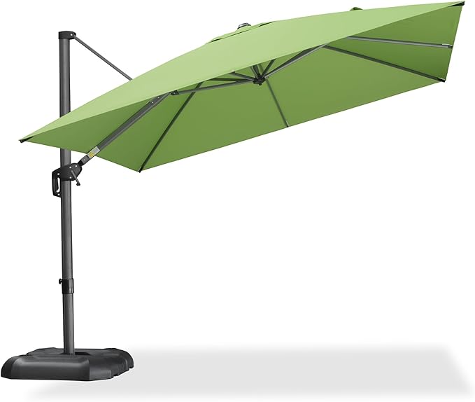 10 Feet Patio Umbrella Outdoor Cantilever Square – Green, 10Feet