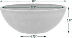 PSW Pot Collection M25DC 10-inch Plastic/Stone/Wood Composite Low Bowl Planter – No Drainage Hole (Drillable), Shallow Indoor/Outer Pot for Succulents, Bonsai, Fairy Gardens, Herbs, Dark Charcoal
