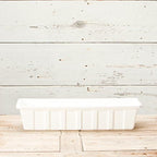Novelty Poly-Pro Plastic Flower Box Planter, White, 24-Inch
