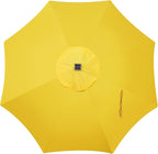 Blissun 9 ft Solar Umbrella, 32 LED Lighted Patio Umbrella, Table Market Umbrella, Outdoor Umbrella for Garden, Deck, Backyard, Pool and Beach (Yellow)