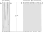 NICETOWN White Room Darkening Curtain 120 inches Long for Living Room - Grommet Solid Thermal Insulated Grommet Light Blocking Window Treatment for Bedroom (1 Panel, W52 x L120)