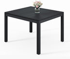 Stoog All-Weather Patio Dining Table for 4, Outdoor HIPS Dining Table with Aluminum Frame, Waterproof Patio Table, Never Rot or Fade, Black