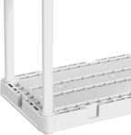 Gracious Living 2 Pack Light Duty Storage Shelves, Knect-A-Shelf 3-Shelf Ventilated Shelving Rack Organizer for Home, Garage, Basement, Laundry, White