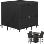 Outdoor Dining Table Cover, Waterproof Outdoor Patio Table Cover Patio Bar Set by Yourpatiocoverexpert