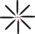 Biaungdo 8 Pcs Ground Spike, 8.25 Inch Black Reinforced Plastic Ground Spikes ABS Lights Replacement Stakes Yard Stakes for Solar Pathway Torch Garden Lights