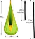 Hammock Chair for Kids, Green Cotton Pod, 170 lb Capacity