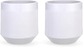 Plant Pots，Set of 2 Plastic Large Pots for Indoor Plants,Flower Pots Outdoor Planters with Drainage Hole and Seamless Saucer,(White 12Inches)