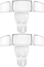 LUTEC 2 Pack 72W 7500LM LED Security Lights Motion Sensor Light Outdoor, 5000K Daylight, IP65 Waterproof, Dusk to Dawn, 3-Head Motion Detected Flood Light for Garage, Yard, Porch(White)