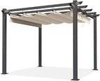 SCOCANOPY Light Beige Replacement Cover Compatible with Home Depot Hampton Bay Pergola # GFM00467F,GFM00469A