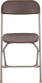 Flash Furniture Hercules Series Plastic Folding Chair - Brown - 6 Pack 650LB Weight Capacity Comfortable Event Chair-Lightweight Folding Chair