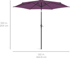 Best Choice Products 10ft Outdoor Table Compatible Steel Polyester Market Patio Umbrella w/Crank and Easy Push Button Tilt