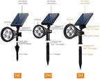 URPOWER Solar Lights Outdoor, Adjustable Spot Lights Outdoor, 2-in-1 Waterproof Landscape Spotlights Wall Light, Dusk-to-Dawn Solar Powered Light for Garden, Yard (2 Pack Warm)