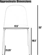 2xhome Modern Stackable Armless Dining Chair | Plastic Shell Seat with Metal Legs | Indoor or Outdoor Use | Home Kitchen Patio (2, Black, No Padding)