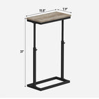 TUTOTAK End Table, Side Table, Tall Couch Table, Sofa Table, Living Room, Bed Room, Greige TB01BG0832