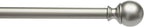 Amazon Basics Adjustable Heavy Duty Curtain Rod for Windows, Round Finials, 1-Inch Rod, 72" to 144", Nickel, 1-Pack