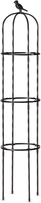 Garden Trellis for Climbing Plant Outdoor, 67" Tall Round Cucumber Trellis Plant Supports for Vines Flower Climbing Rose Clematis Vegetable Tomato Trellis, 1PC, Black