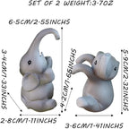 2-Piece Set Elephant Pot Huggers for Planters, Climbing Elephants Flower Pot Hugger, Hanging Plant Decorations for Pots, Cute Plant Pot Decorations for Home Garden Patio Fence Lawn Yard (Elephant)