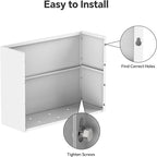 Heavy-Duty Galvanized Steel Planter with Removable Insert Shelf & 4 Drainage Holes - 32x12x24 Inches Large Size Outdoor/Indoor Garden Pot, White