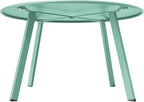 Grand Patio Round Steel Patio Coffee Table, Weather Resistant Outdoor Large Side Table, Mint Green…