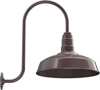 Wall Light, Dark Bronze Farmhouse Barn Fixture with 16-Inch Dome