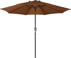 Blissun 9' Outdoor Patio Umbrella, Outdoor Table Umbrella, Yard Umbrella, Market Umbrella with 8 Sturdy Ribs, Push Button Tilt and Crank