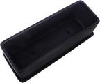 Vencer 12 Inch Rectangular Modern Minimalist Ceramic Succulent Planter Pot - Window Box with Saucer,Office Desktop Potted Stand,Black,VF-0135B