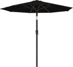 AreShark 9 FT Patio Umbrella for Outdoor, Outdoor Table Umbrella with Push Button Tilt and Crank, Outdoor Patio Umbrellas with 8 Sturdy Ribs for Market, Garden, Pool (Black)