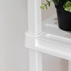 IRIS USA 4-Shelf Light Duty Plastic Storage Shelves, 200lb Capacity, 48" H x 24" W x 12" D, Medium Modular Shelving Unit Storage Organizer for Bathroom, Laundry, Garage & Home, Storage Rack - White