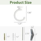 Mkono Ceiling Hooks for Hanging Plants, Swag Hook Plant Wall Hanger Heavy Duty for Hanging Planter, Chandeliers, Wind Chimes, Indoor Outdoor Decorative Hooks (2 Pack White)