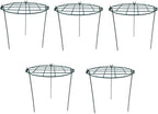 Plant Cages Supports Set of 5, Alloy Steel, 12-Inch Top Ring