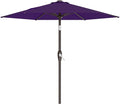 AreShark 7.5FT Patio Umbrella Table Market Umbrella with 6 Sturdy Ribs, Button Tilt/Crank, Heavy-Duty Outdoor Umbrellas for Pool, Deck, Garden and Backyard, Purple