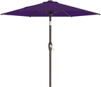 AreShark 7.5FT Patio Umbrella Table Market Umbrella with 6 Sturdy Ribs, Button Tilt/Crank, Heavy-Duty Outdoor Umbrellas for Pool, Deck, Garden and Backyard, Purple