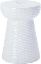 Safavieh Daphne Glazed Ceramic Decorative Garden Stool, White