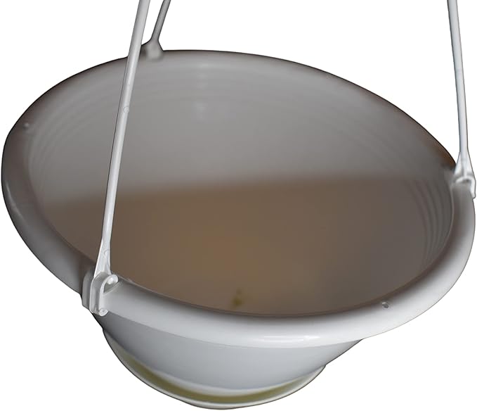 8" White Plastic Hanging Basket with Saucer by Koba (25)