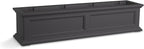Mayne Fairfield 4-Foot Window Box – Self-Watering, Weather-Resistant Planter for Flowers – Durable Design for Outdoor Use, Perfect for Windows