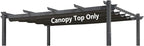 Pergola Shade Cover Replacement Canopy Top Compatible with 10 X 13 ft 6-Bar Pergola Frames - Gray (Canopy Size 116" W x 135" L, Canopy Top Only)