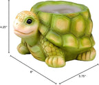 Spoontiques Decorative Flower Pots for Indoor and Outdoor Use – Hand Painted Resin Plant Pot – Home and Garden Décor (Turtle, 5.75" x 8" x 4.25")