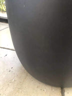 Kante 18 Inch Dia Round Concrete Planter, Indoor Outdoor Large Plant Pot with Drainage Hole and Rubber Plug for Home Patio Garden, Charcoal