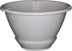 8 inchWhite Plastic Hanging Basket with Saucer by Koba (10)